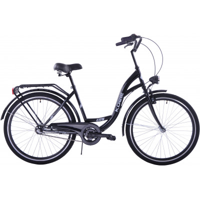 Mestský bicykel 26" Kozbike K14 3 prevodový Čierny